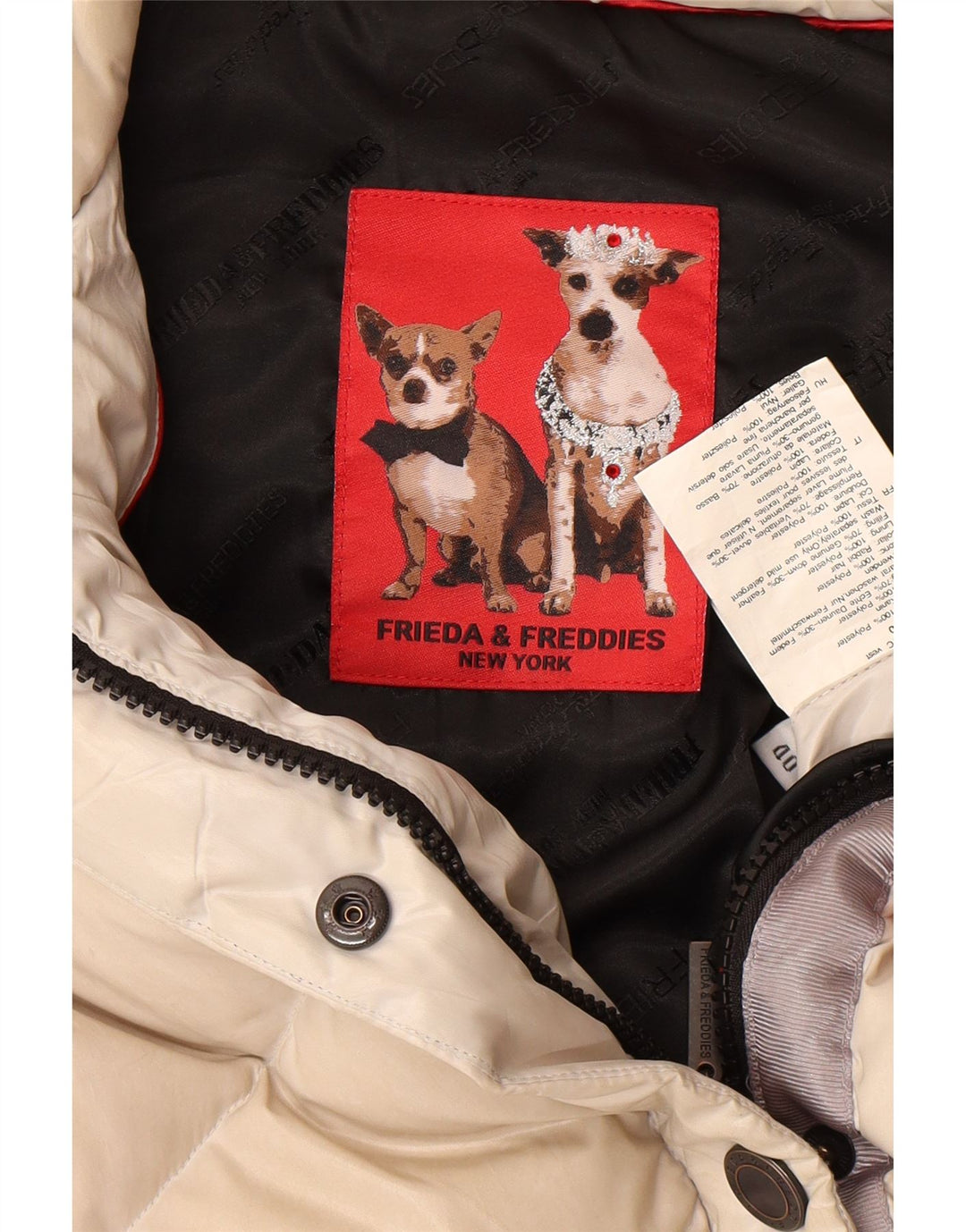 FRIEDA & FREDDIES Damen Wattierte Weste EU 40 Mittelbeige Polyester