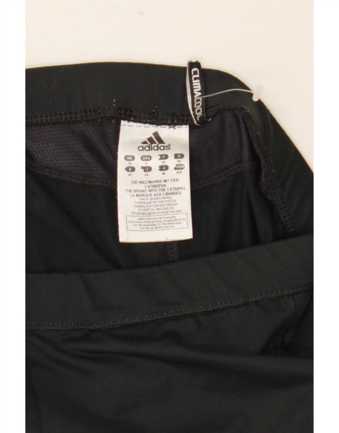 Adidas Damen Climacool Capri Leggings UK 10 Small Schwarz Polyester