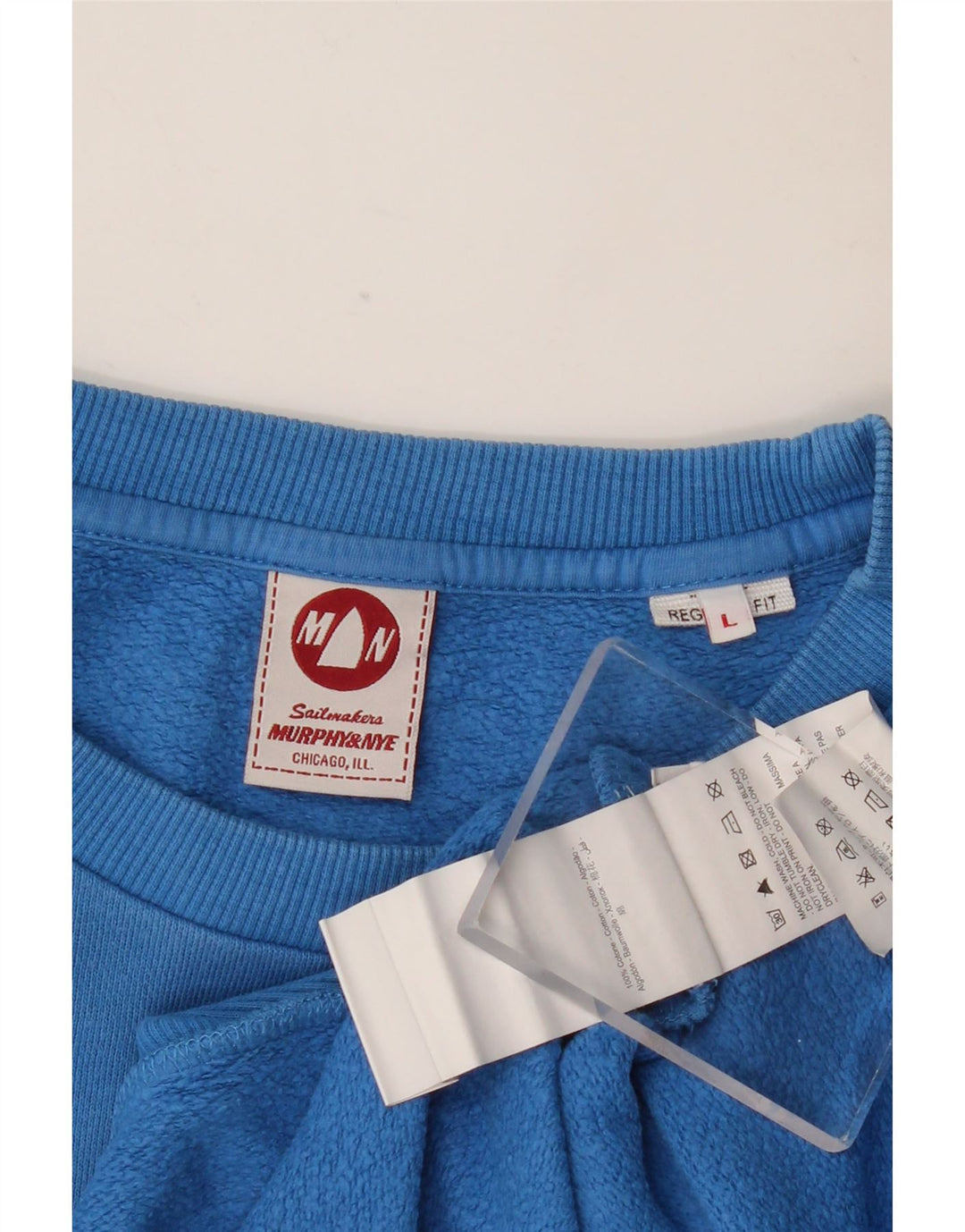 MURPHY & NYE Herren Sailmakers Grafik-Sweatshirtpullover, Größe L, Blau