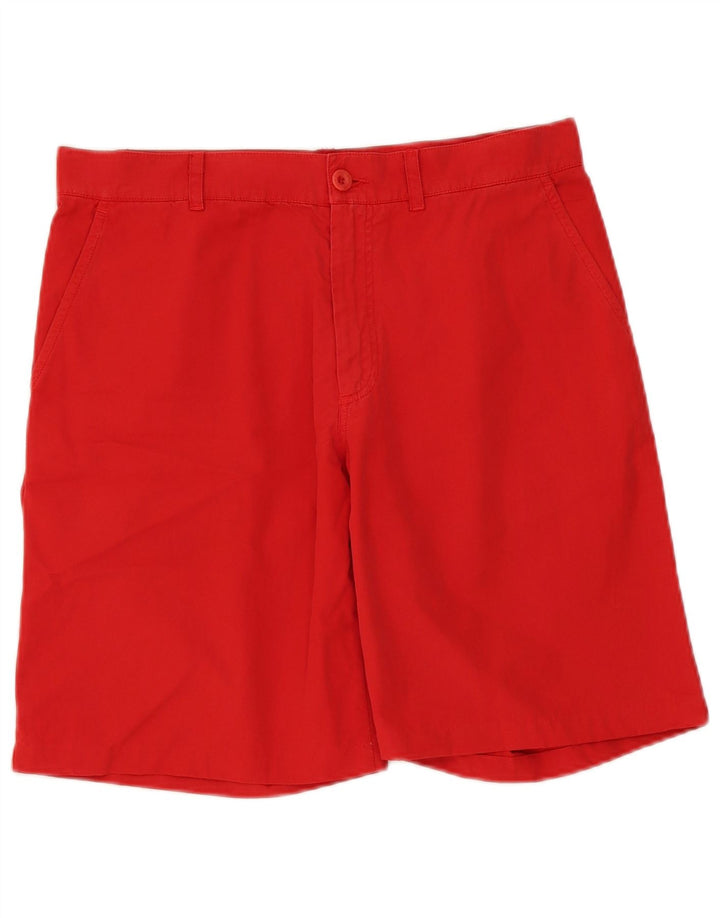 Sergio Tacchini Herren Chinoshorts IT 48 Medium W32 Rote Baumwolle