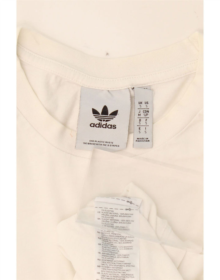 ADIDAS Mens T-Shirt Top Small White Cotton Vintage Adidas and Second-Hand Adidas from Messina Hembry 