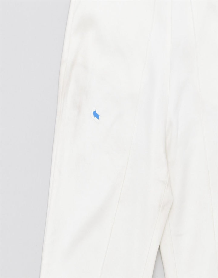 ADIDAS Womens Capri Trousers UK 34 XS W24 L18 Off White Polyester | Vintage | Thrift | Second-Hand | Used Clothing | Messina Hembry 