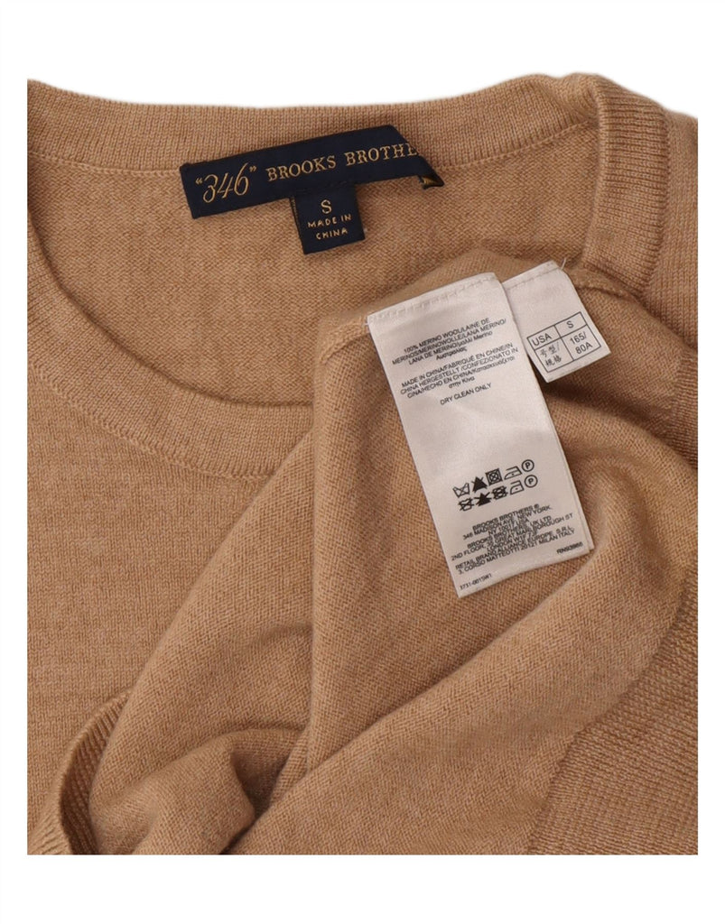 BROOKS BROTHERS Womens 346 Crop Boat Neck Jumper Sweater UK 8 Small Beige Vintage Brooks Brothers and Second-Hand Brooks Brothers from Messina Hembry 