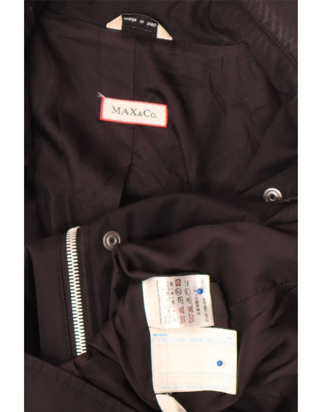 Max & Co. Damen Bomberjacke UK 6 XS Schwarz Polyester