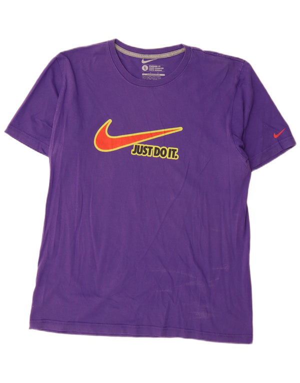 Nike Herren-T-Shirt mit Standard-Passform, Grafik, Größe L, Lila, Baumwolle