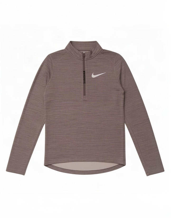 Nike Dri Fit Pullover-Trainingsanzugoberteil für Jungen, 13–14 Jahre, XL, Grau meliert