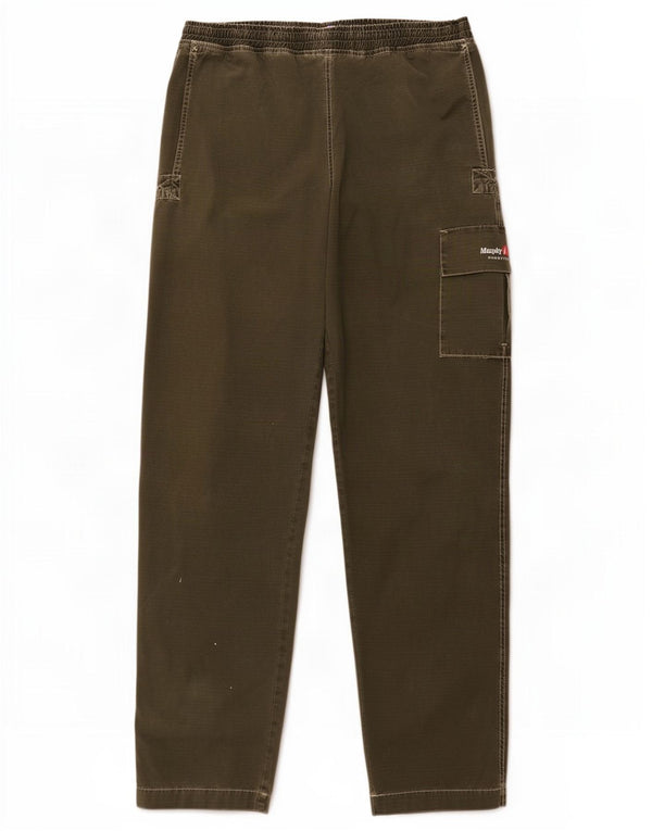 Murphy & Nye Gerade Herren-Cargohose 2XL W42 L34 Grüne Baumwolle