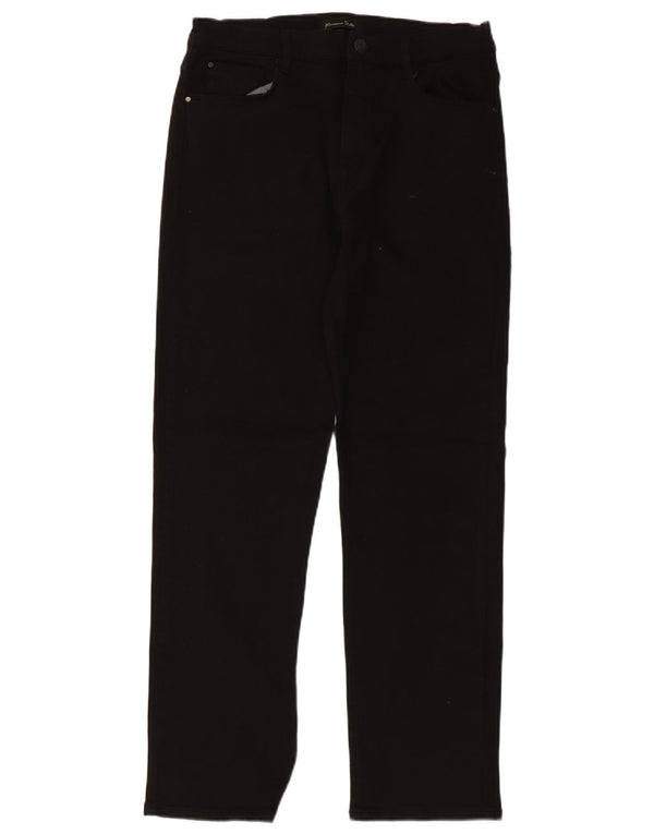 Massimo Dutti Damen Gerade Freizeithose EU 38 Small W28 L27 Schwarz