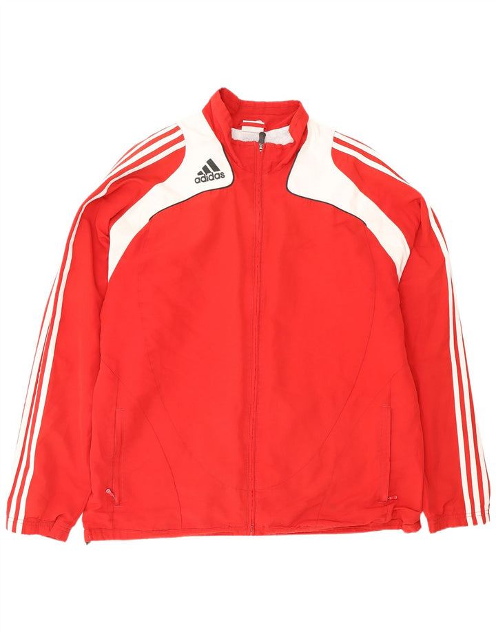 ADIDAS Herren Regenjacke UK 48/50 XL Rot Colourblock Polyester