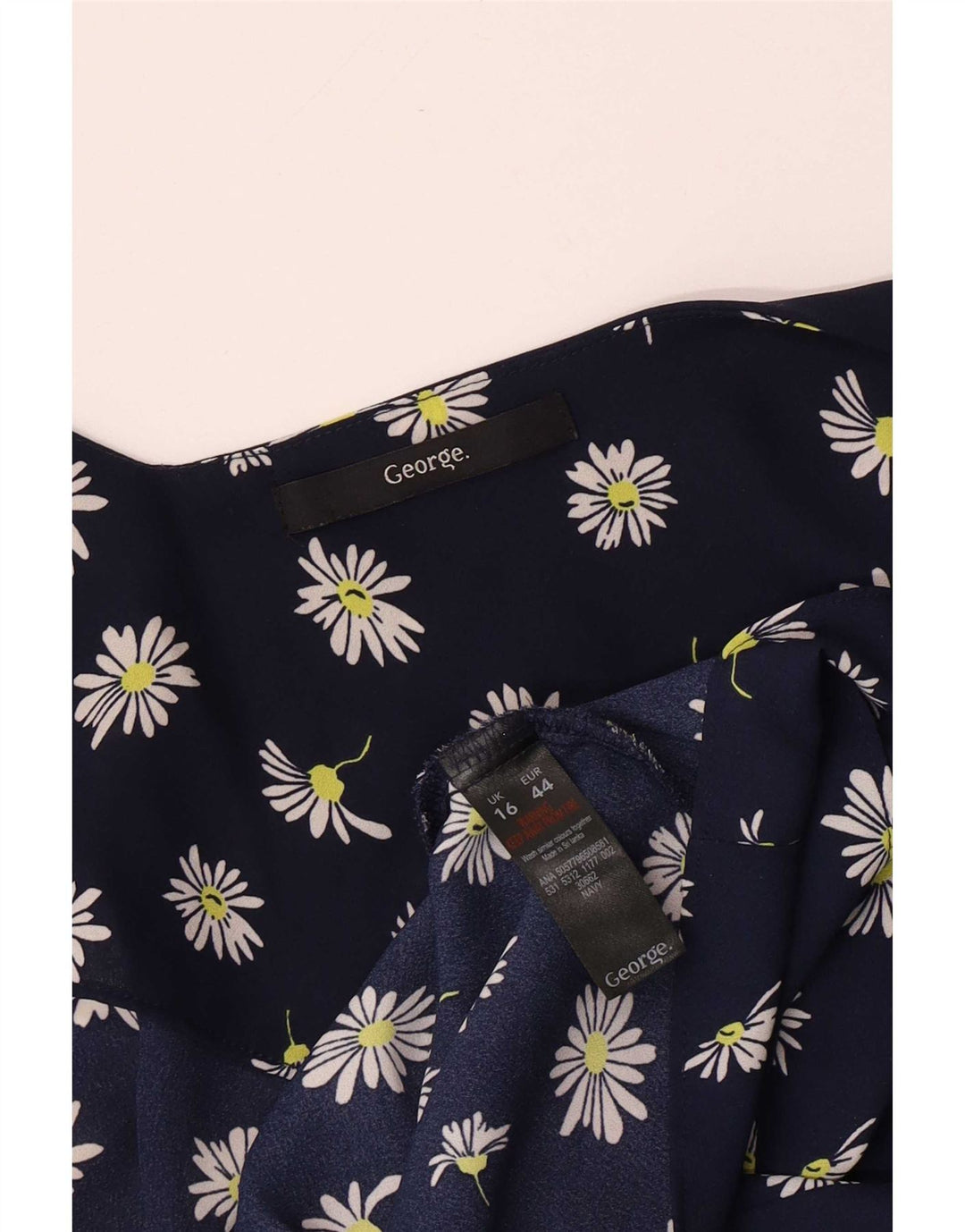 George Damen-Cami-Top, Größe 46, Marineblau, Blumenmuster, Polyester