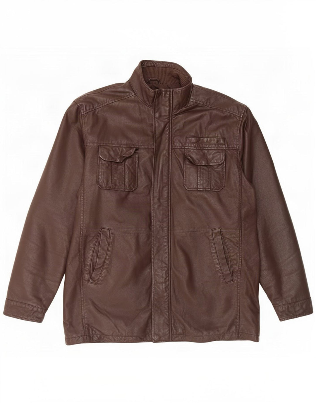 Daniel Hechter Herren Lederjacke UK 40 Large Braun