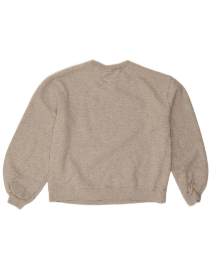 Tommy Hilfiger Damen-Sweatshirt mit Grafik-Übergröße, Gr. 14, Mittelgrau