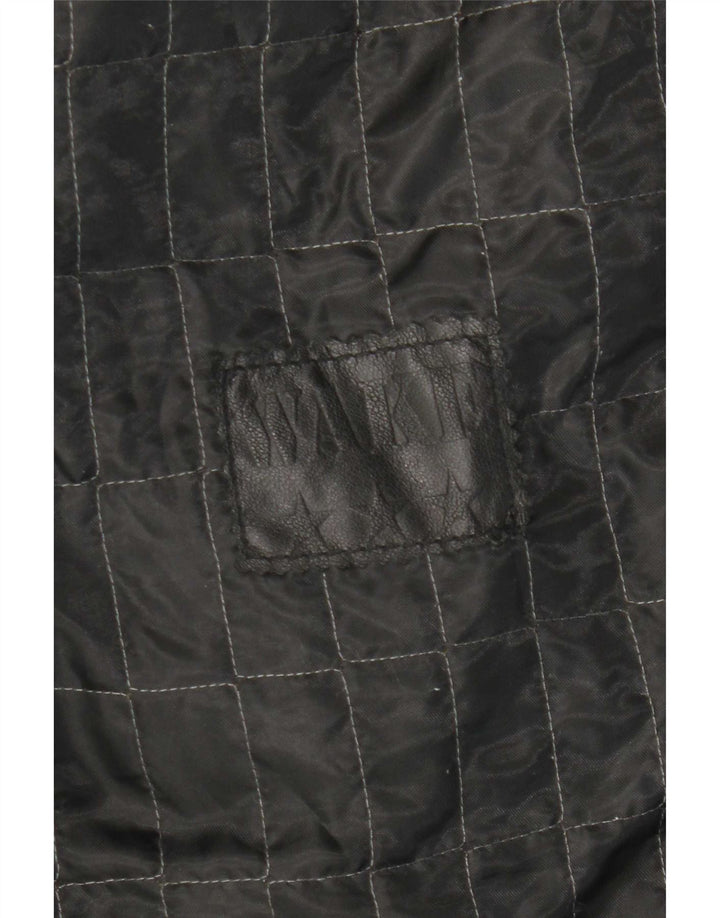 Vintage Herren Übergroße Lederjacke UK 40 Großes schwarzes Leder