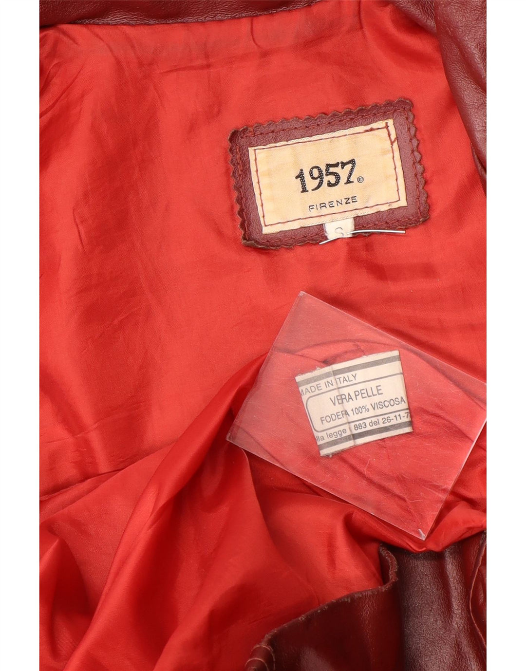 Vintage Damen Lederjacke UK 10 Kleines Burgunderleder