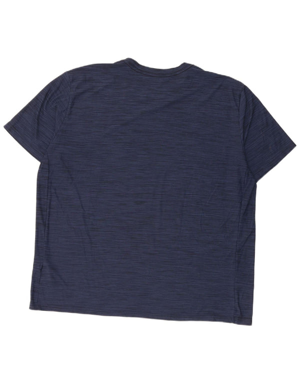 Nike Mens Dri Fit T-Shirt Top 2XL Navy Blue Flecked Polyester