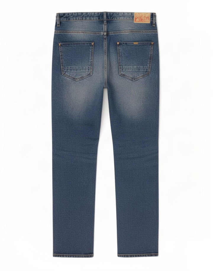 Springfield Herren Slim Jeans W38 L34 Blaue Baumwolle