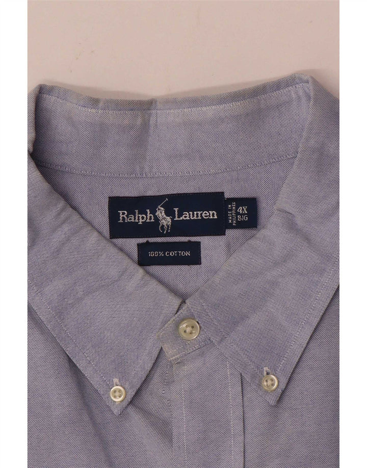 Ralph Lauren Herren Big Shirt 4XL Blaue Baumwolle