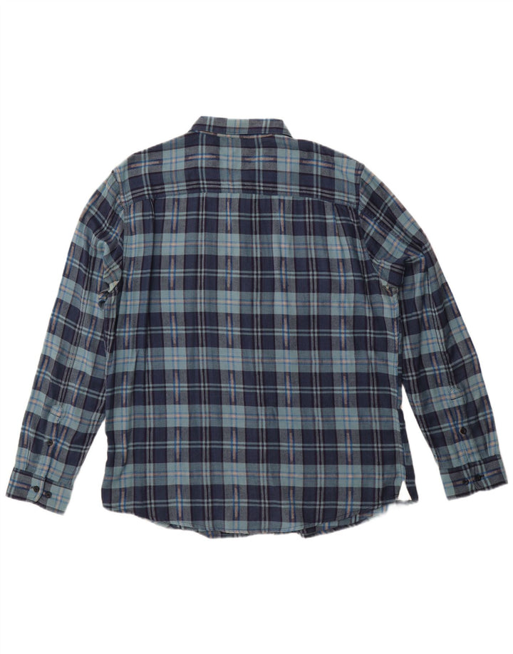 LEE Herren-Flanellhemd 2XL, marineblau, kariert, Baumwolle