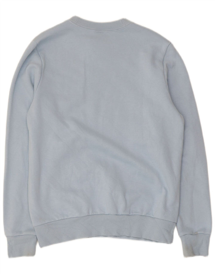 Reebok Herren Grafik-Sweatshirt-Pullover aus mittelblauer Baumwolle