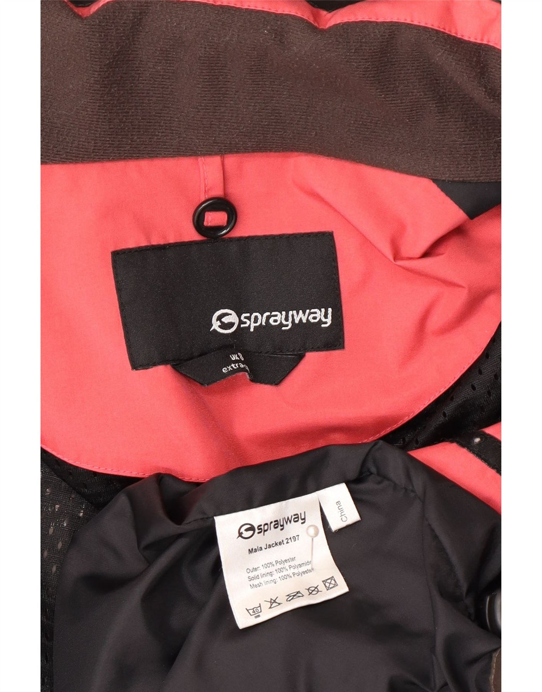 Sprayway Damen-Regenjacke mit Kapuze, übergroß, Gr. 8, Braun, Polyester