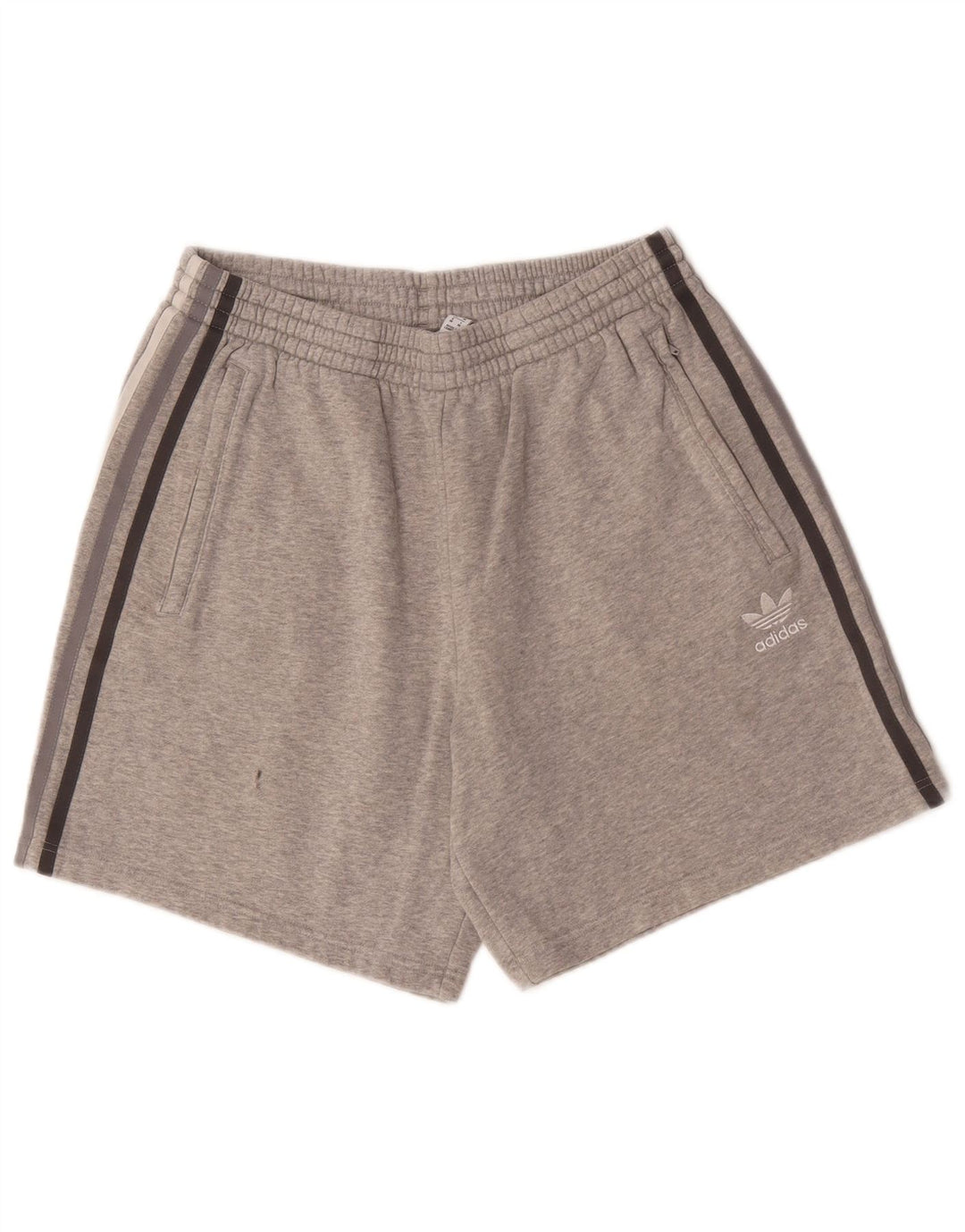 Adidas Herren-Sportshorts aus mittelgrau gefleckter Baumwolle