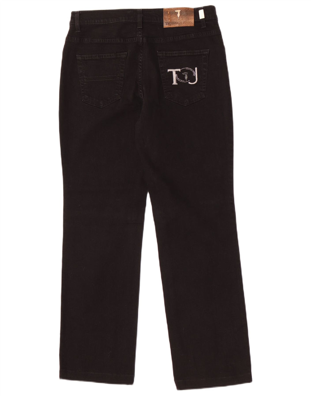 Trussardi Herren Straight Jeans Größe 30 W30 L29 Schwarze Baumwolle