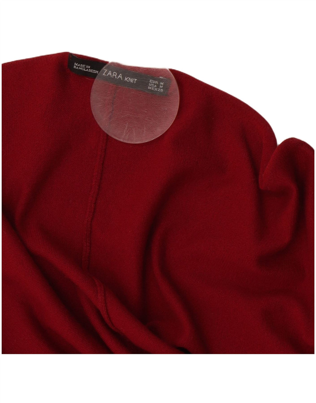 ZARA Damen Longline Open Cardigan Pullover UK 14 Medium Maroon