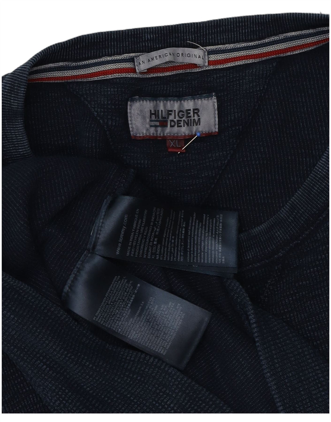 Tommy Hilfiger Herren Sweatshirt Pullover XL Marineblau Baumwolle
