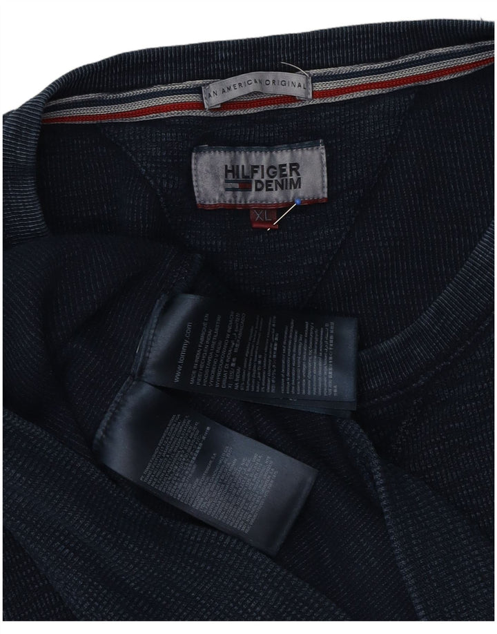 Tommy Hilfiger Herren Sweatshirt Pullover XL Marineblau Baumwolle
