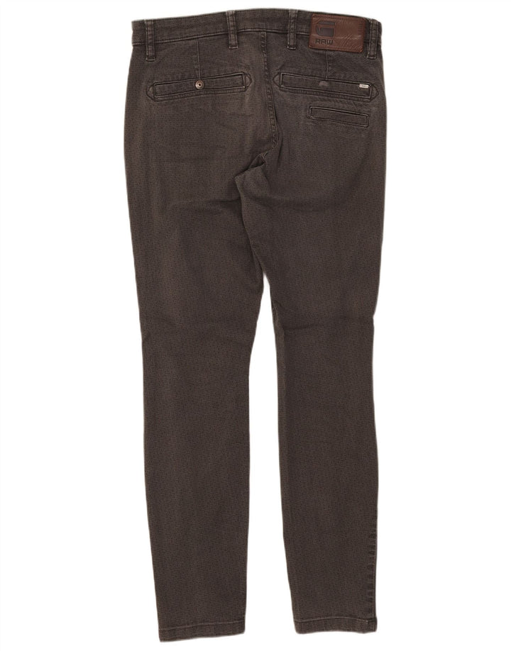G-Star Herren Slim Jeans W33 L30 Graue geometrische Baumwolle