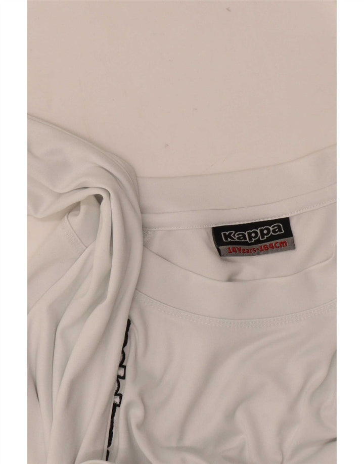 Kappa Jungen Graphic Top Langarm 13-14 Jahre Weiß