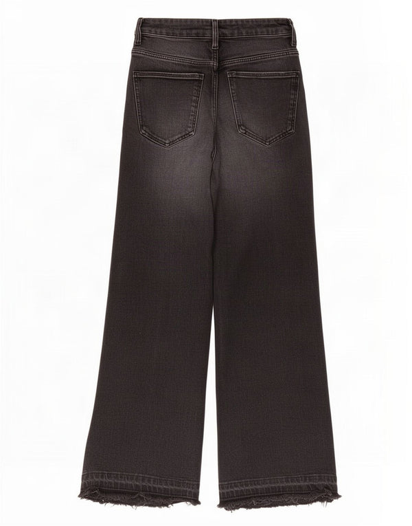 Zara Damen High Rise Wide Leg Jeans EU 32 2XS W22 L27 Grau