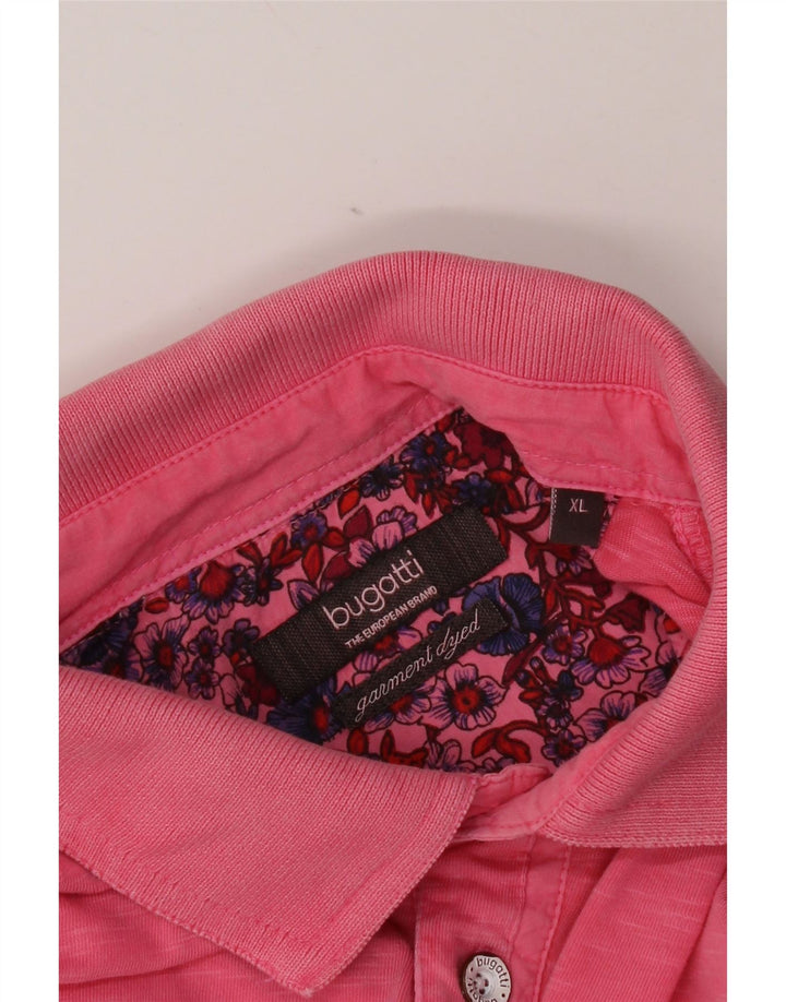 Bugatti Herren Garment Dyed Poloshirt XL Pink