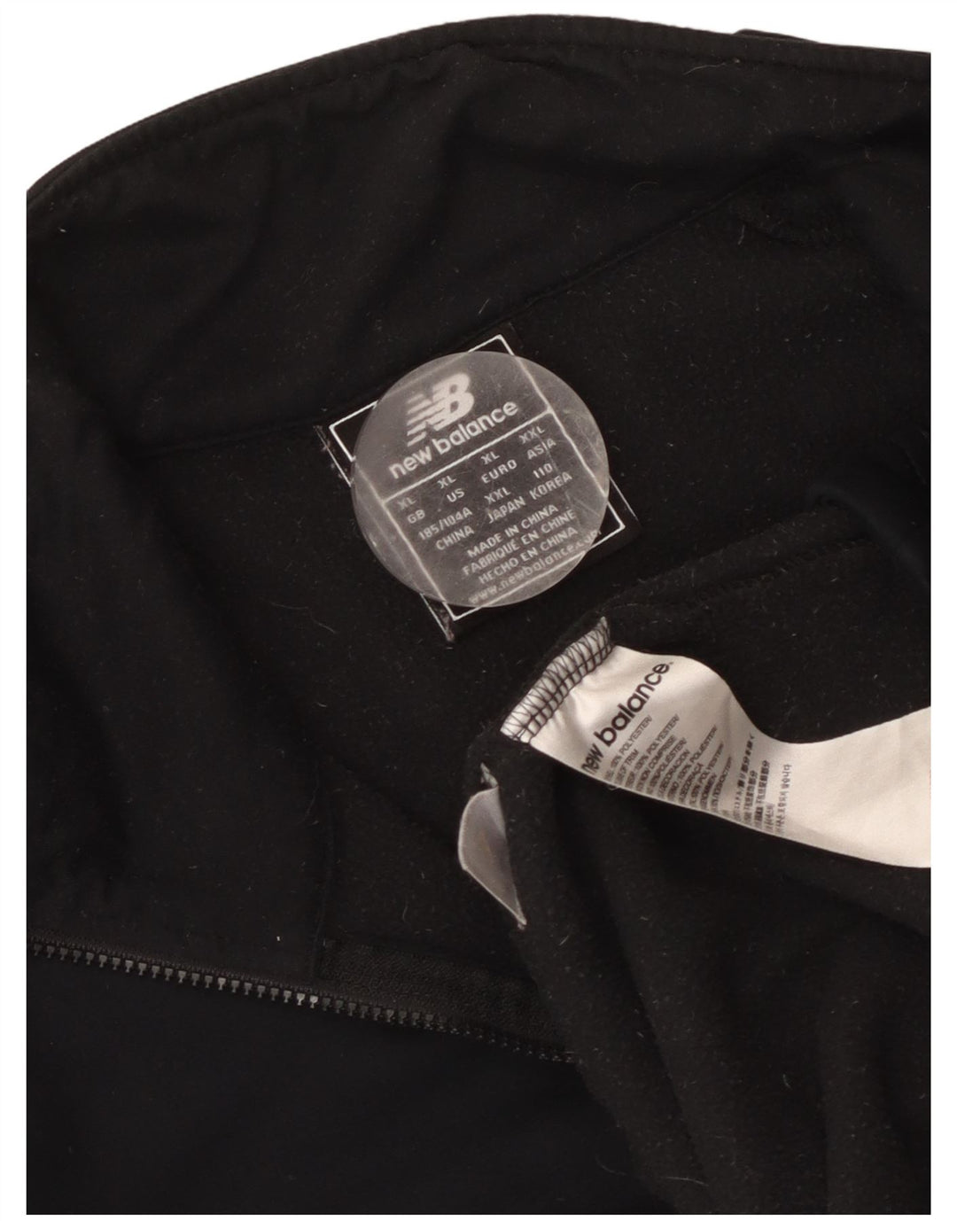 New Balance Herren Liverpool Zip Neck Pullover Trainingsanzug Top XL Schwarz