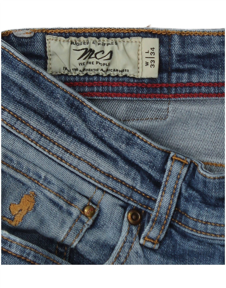 Marlboro Classics Herren Straight Jeans W33 L34 Blau