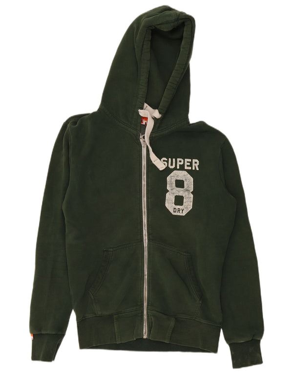 SUPERDRY Herren-Kapuzenpullover mit grafischem Reißverschluss, Mittelkhaki