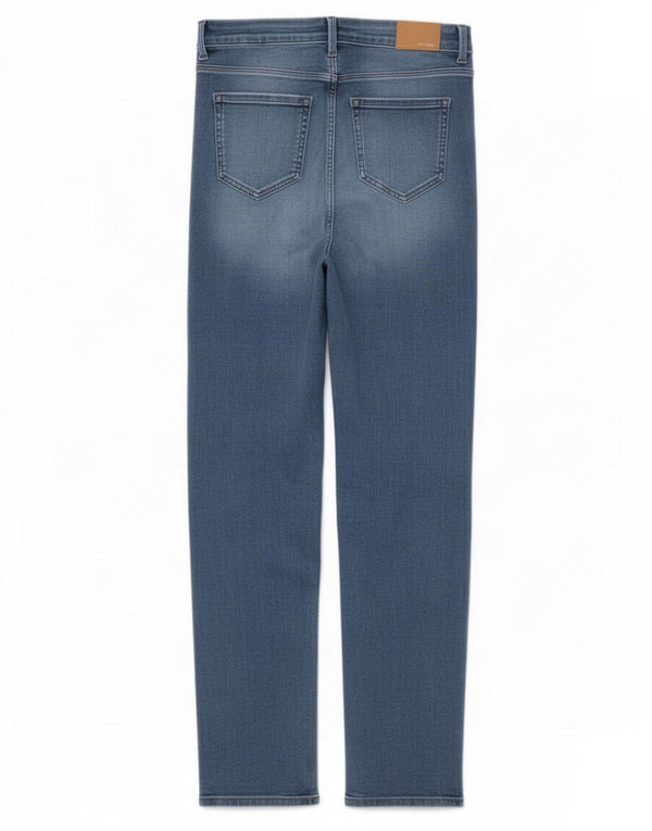 Marks & Spencer Damen The Sophia Straight Jeans UK 12 Medium W30 L30 Blau