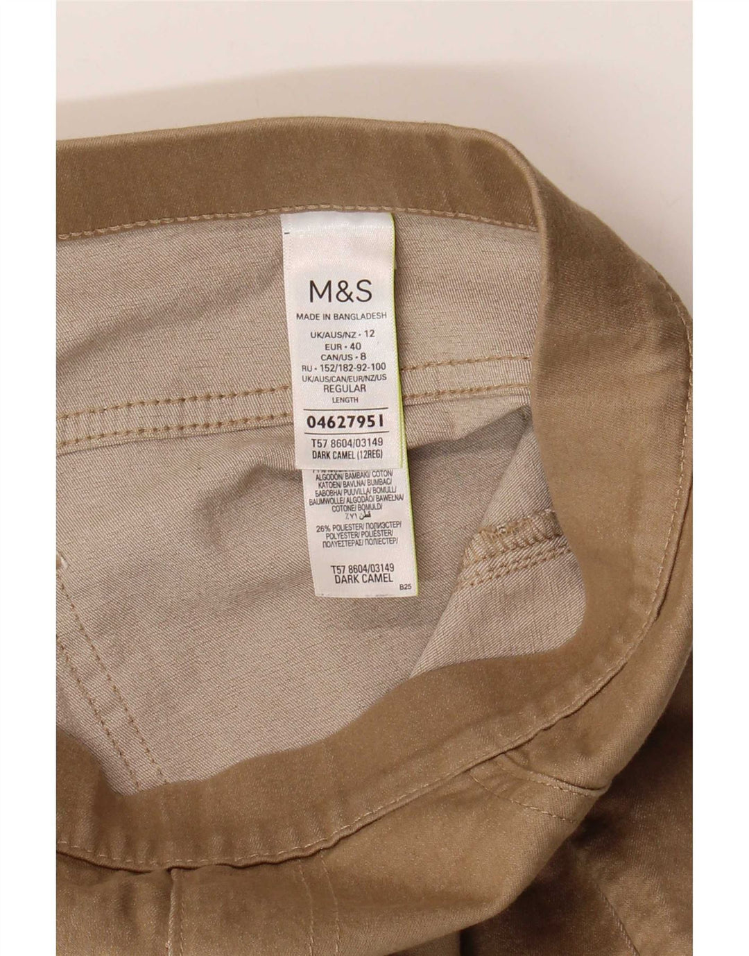 Marks & Spencer Damen Jegging-Jeans UK 12 Medium W30 L28 Beige Baumwolle
