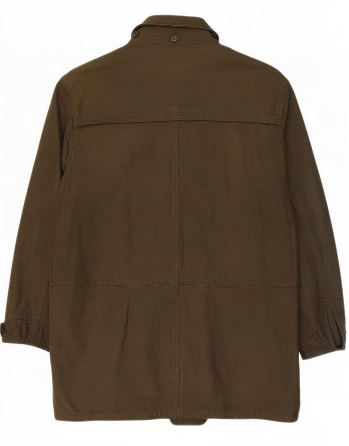 Vintage Herren Ledermantel IT 48 Medium Khaki