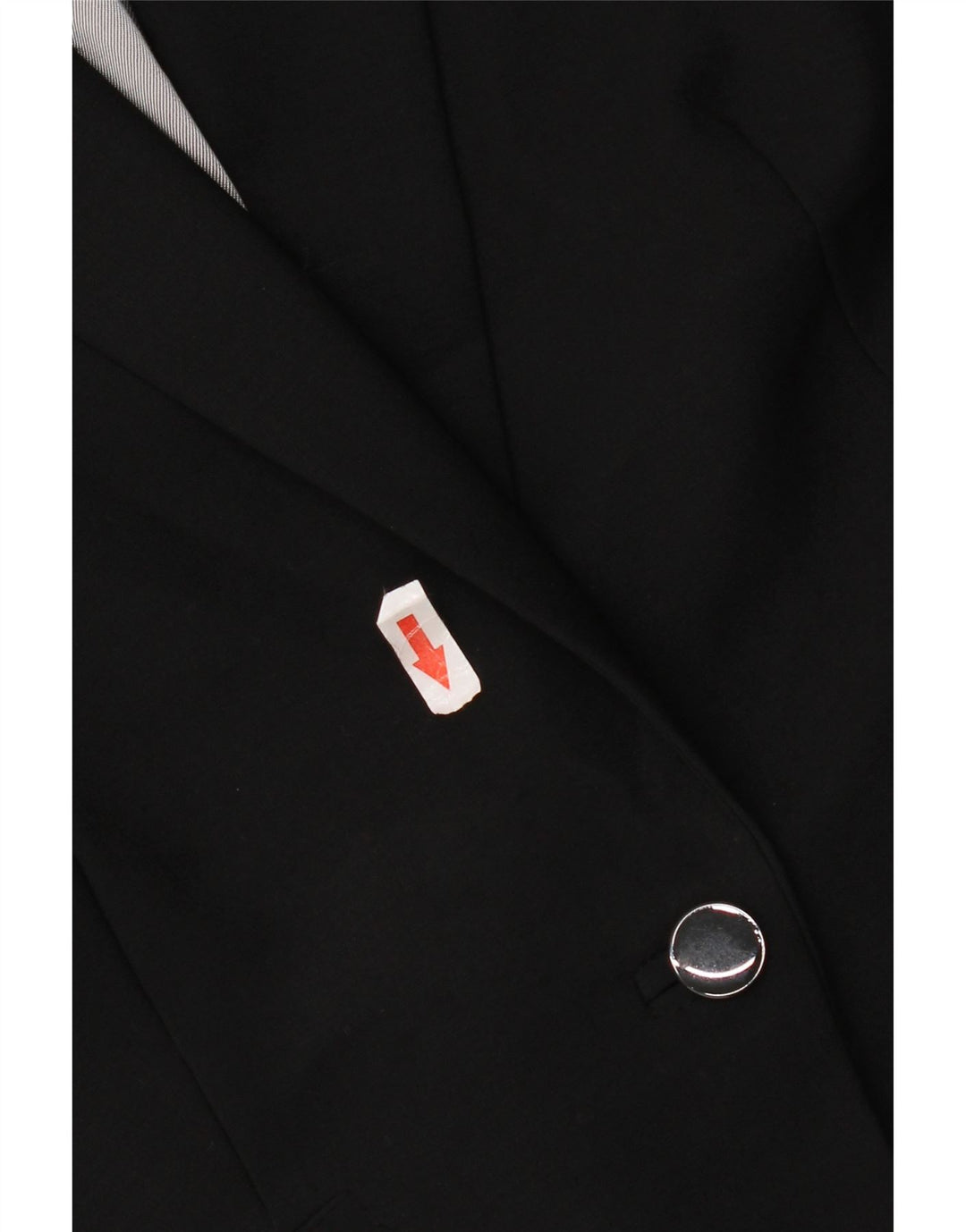 Marks & Spencer Damen 1-Knopf-Blazerjacke UK 16 Large Schwarz Schurwolle