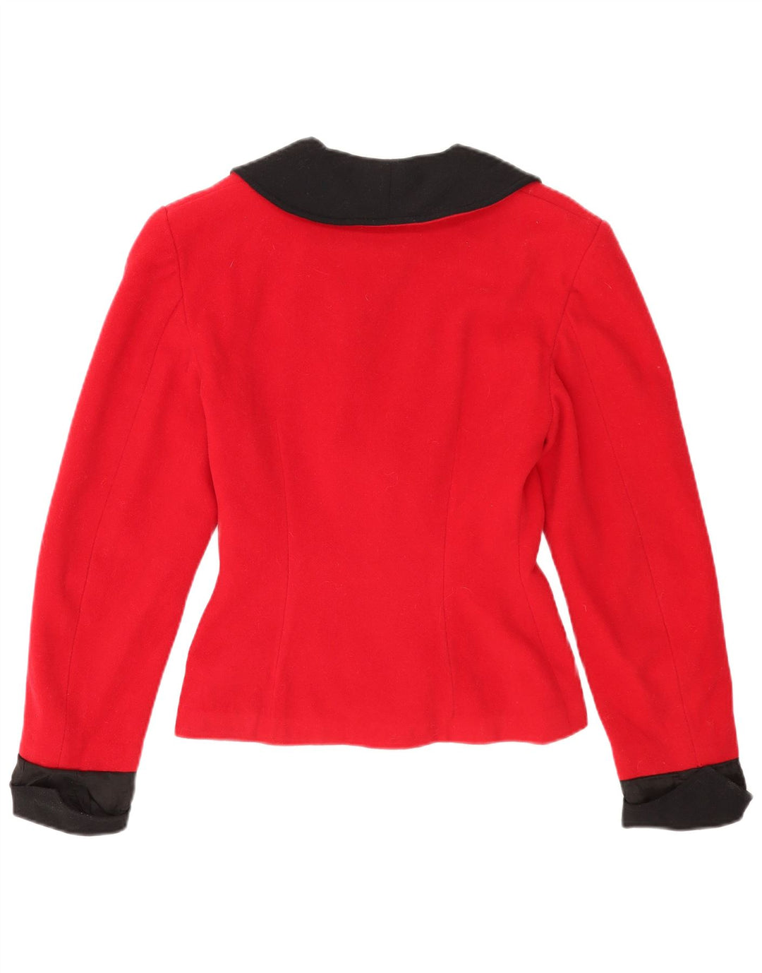 Vintage Damen 1-Knopf-Blazerjacke UK 12 Mittelroter Farbblock