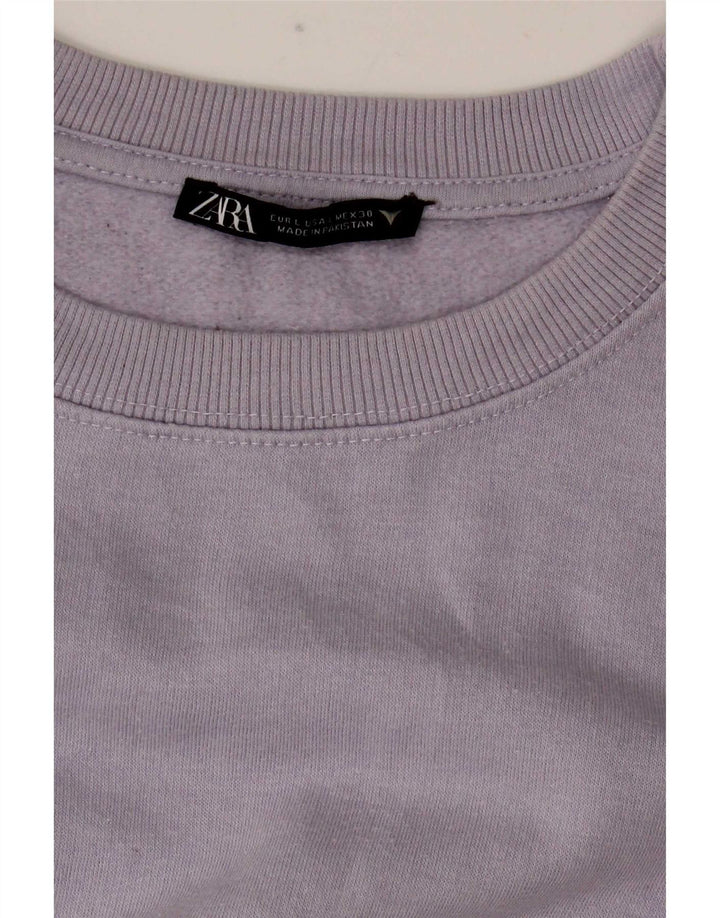 Zara Damen Sweatshirt Pullover UK 16 Large Lila