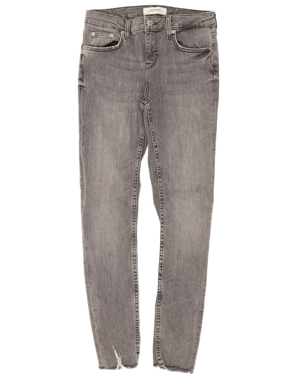 Zara Damen Skinny Jeans EU 38 Small W28 L28 Graue Baumwolle