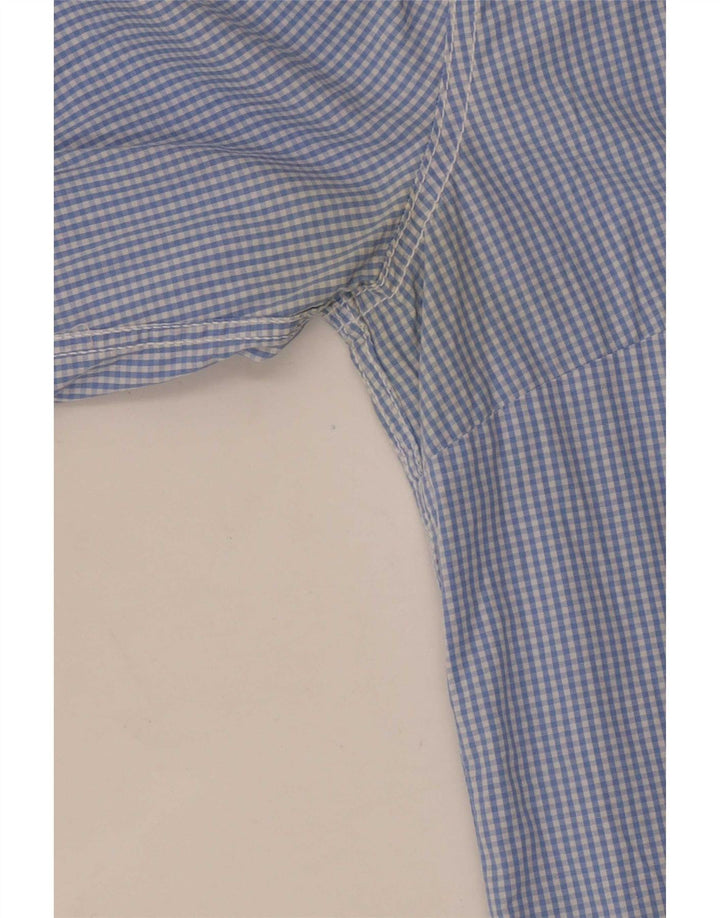 Benetton Damenhemd UK 12 Mittelblauer Gingham