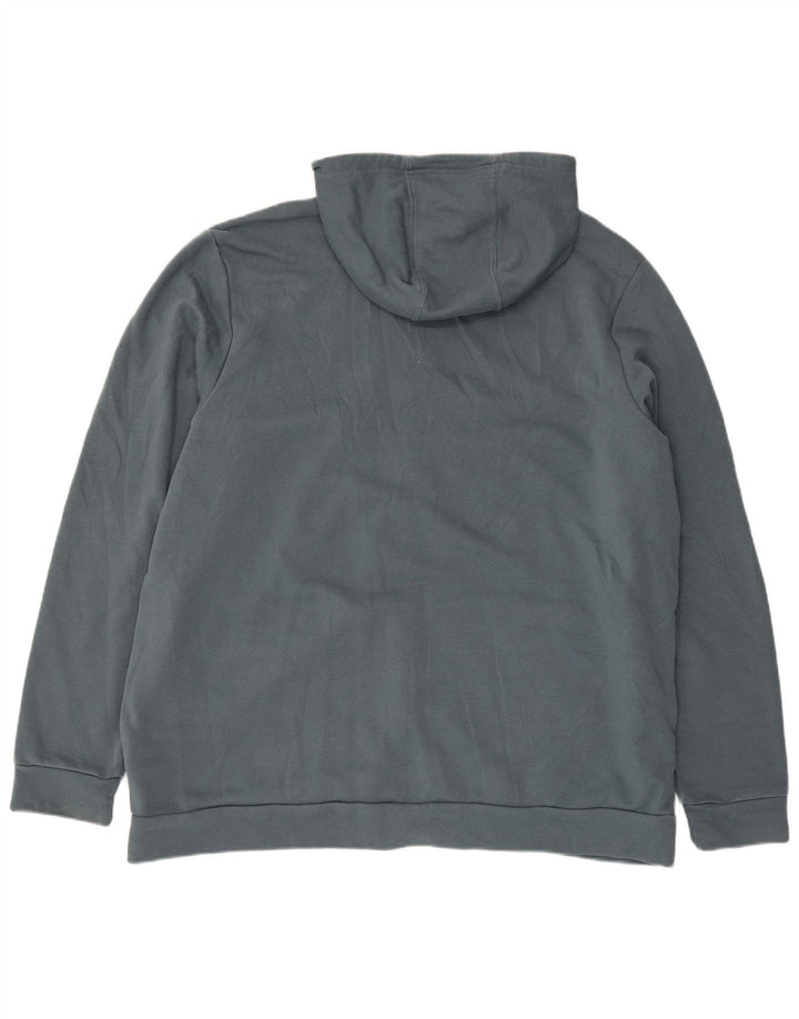 ADIDAS Herren Graphic Zip Hoodie Pullover 2XL Blaue Baumwolle