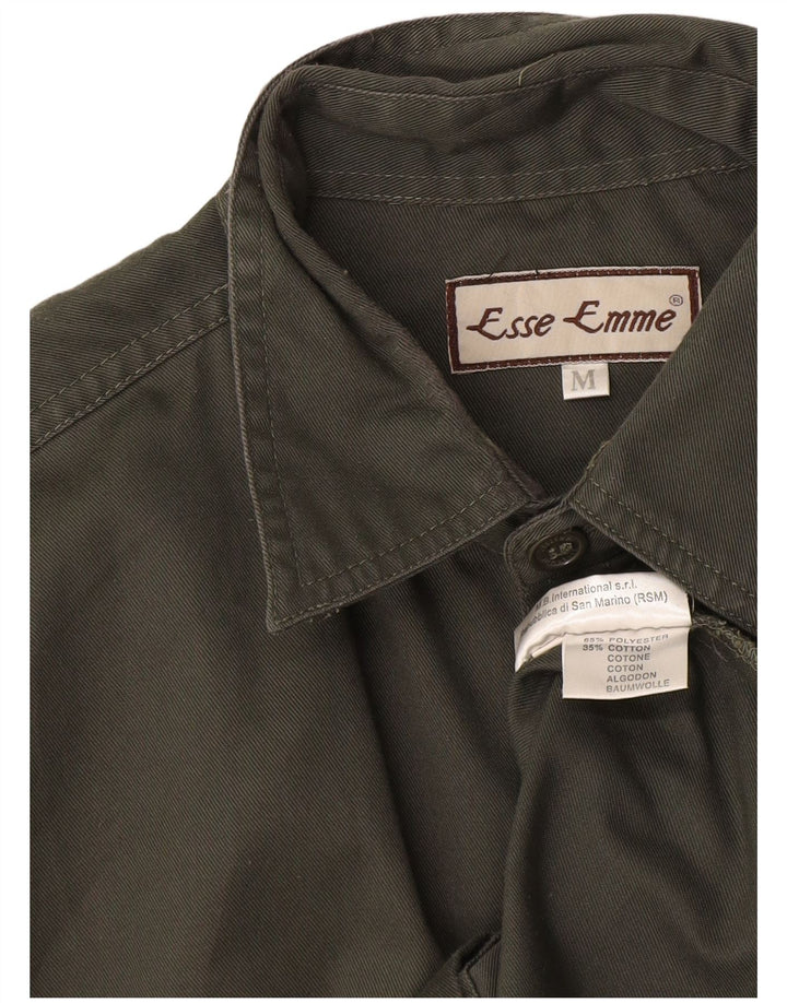 ESSE EMME Herren-Militärhemd, mittleres Khaki, Polyester