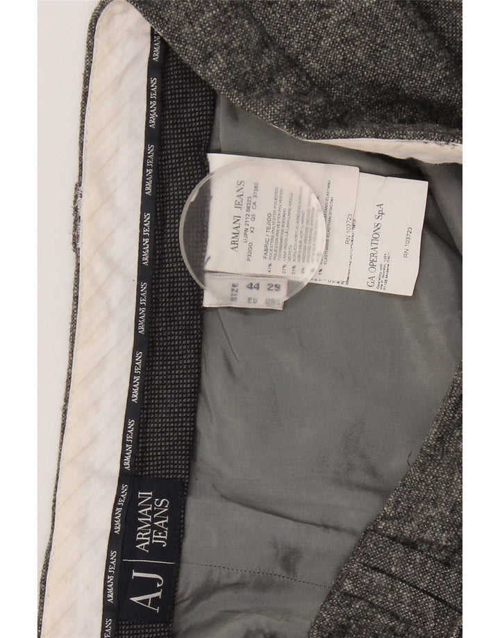 Armani Damen Slim Chino-Hose W29 L29 Graues Polyester