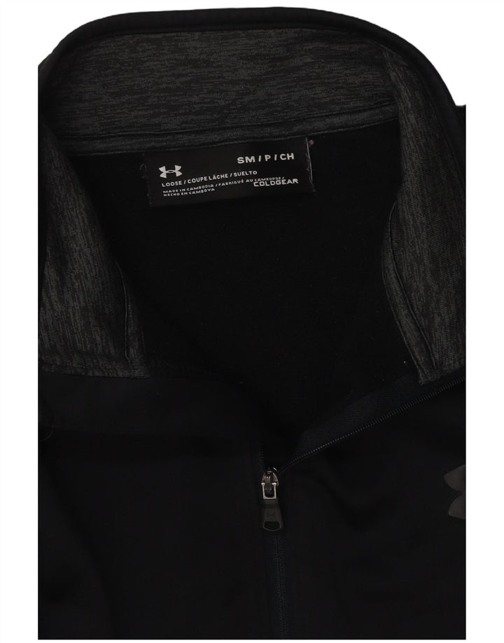 UNDER ARMOUR Herren Cold Gear Zip Neck Sweatshirt Pullover Small Schwarz