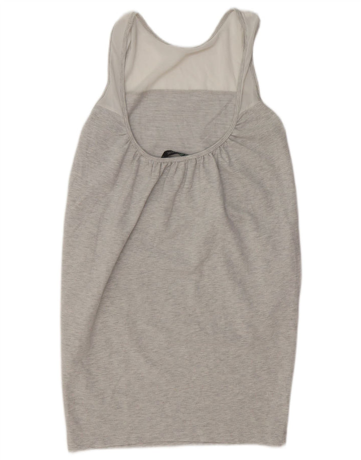 ZARA Damen Ärmelloses Basic-Kleid UK 10 Small Grau
