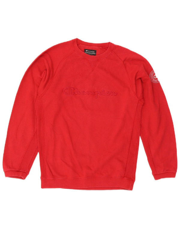 Champion Jungen-Sweatshirt mit Grafik, 11–12 Jahre, rote Baumwolle